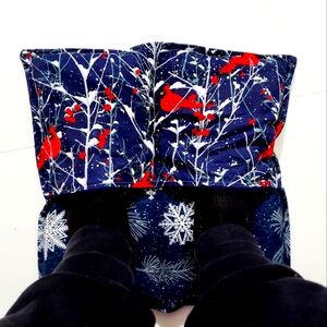Rice-flax seed therapeutic heating-cooling foot/hand warmer, rice bag, Cardinals
